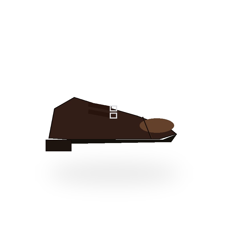 Zapatos Double Monkstrap Piel Pátina Café Chocolate